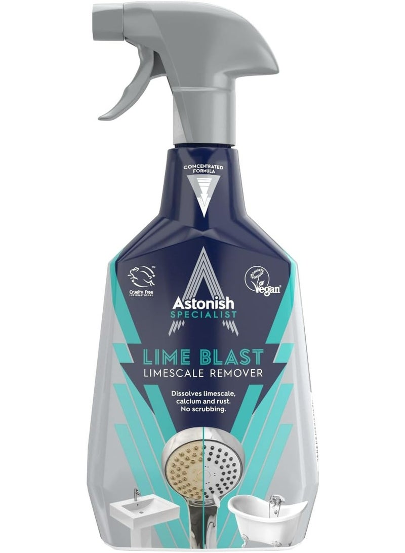 Astonish Lime Blast Ultimate Limescale Remover - No Scrubbing - Removes Limescale, Calcium & Rust - 750ml - Image 1